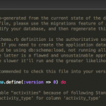 Dumping table error Rails