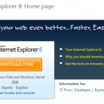 Descarga Internet Explorer 8