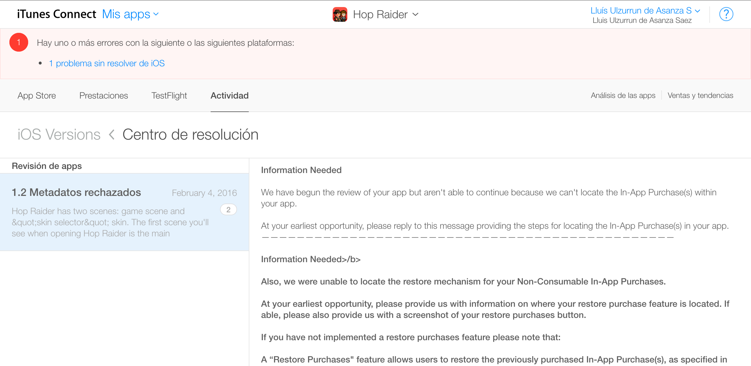Hop Raider metadata rejection