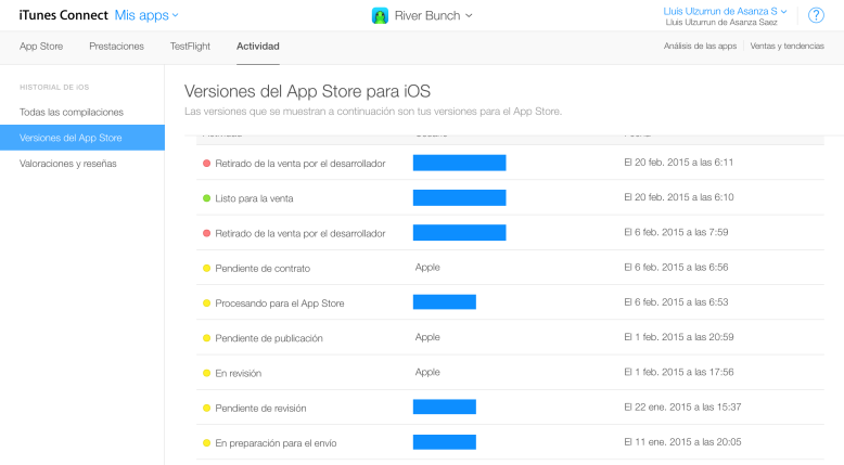 River Bunch App Store statuses